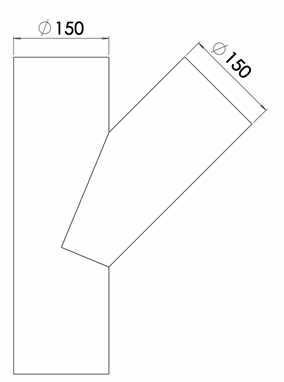 Filt Rørhatprofil 150x150-45°